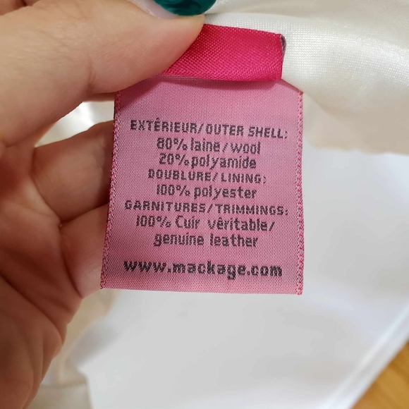 Européenne Style 90'S Mackage Casual Woman Coat 80% Wool - Picture 12 of 14